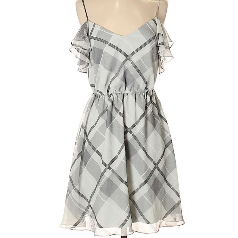 BCBGeneration Plaid Ruffle Dress